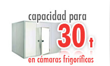 Capacidad para 30 toneladas en cámaras frigoríficas